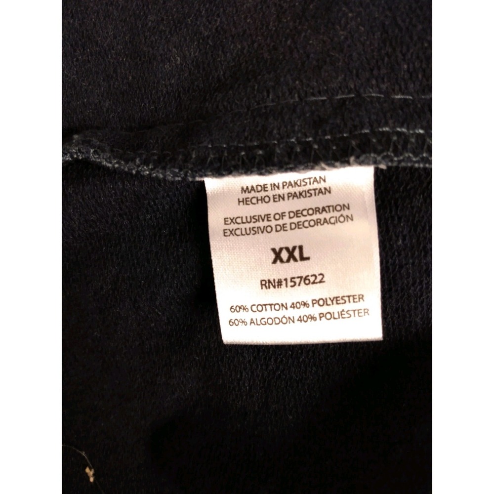 Eddie Bauer Sweat Shorts Men Size XXL Black Elastic Waist Drawstring Zip Pocket - Picture 7 of 9